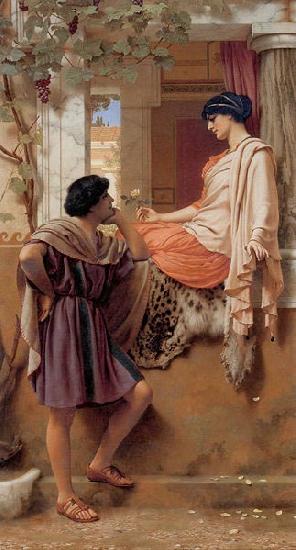 John William Godward The Old, Old Story Norge oil painting art